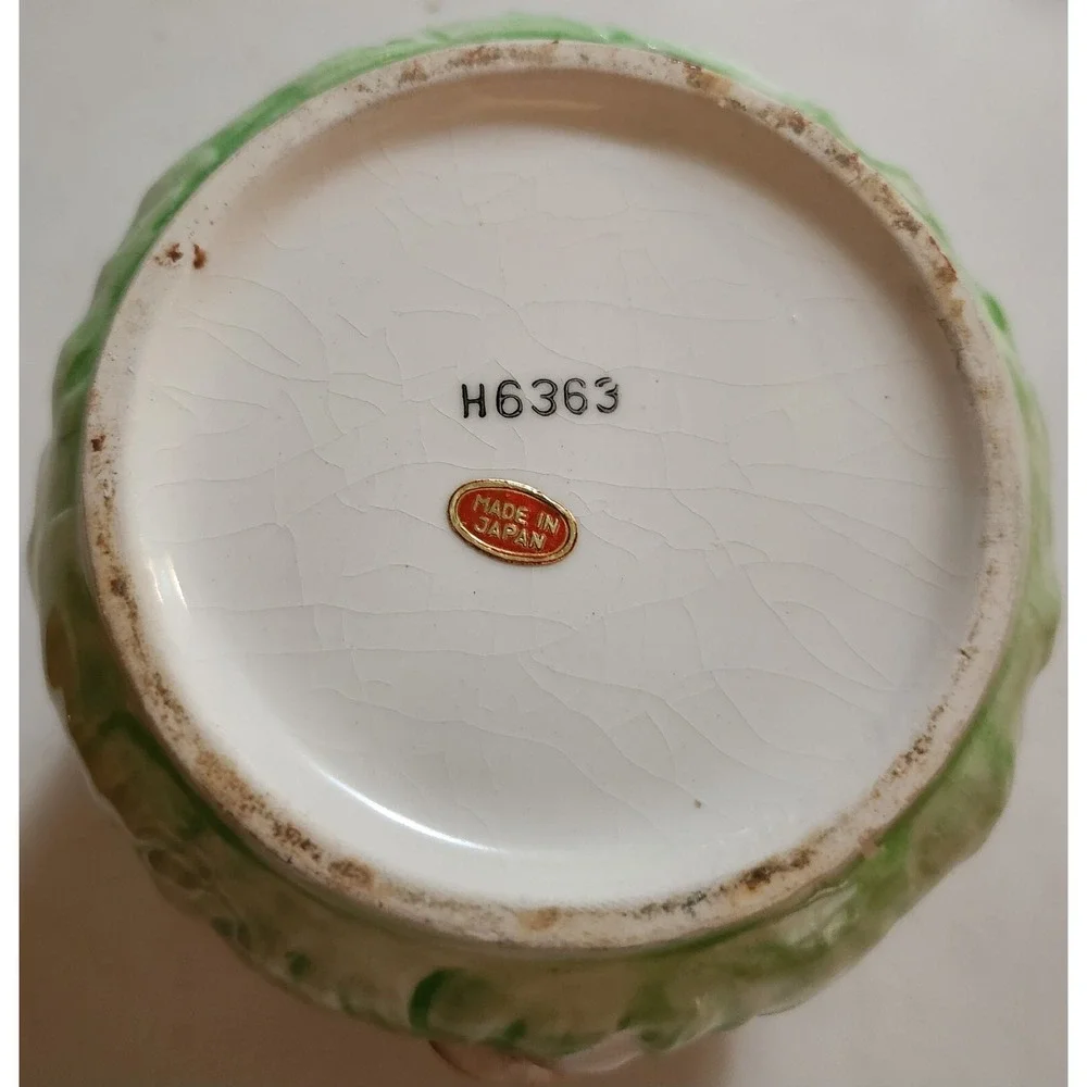 VINTAGE LEFTON MUSHROOM HONEY SUGAR JAM JAR H6363 MADE IN JAPAN‎